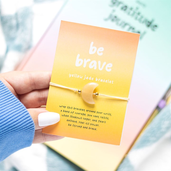Be Brave Crystal Moon Bracelet