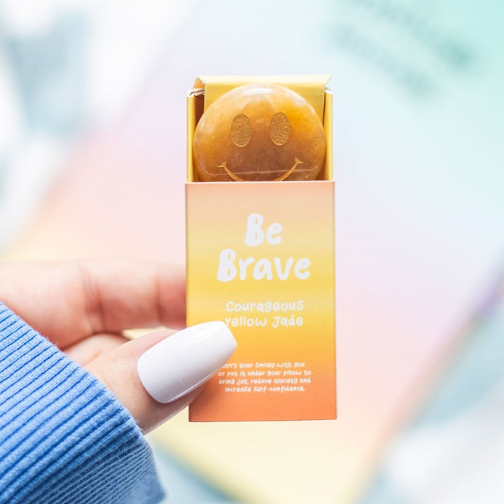 Be Brave Happy Face Crystal