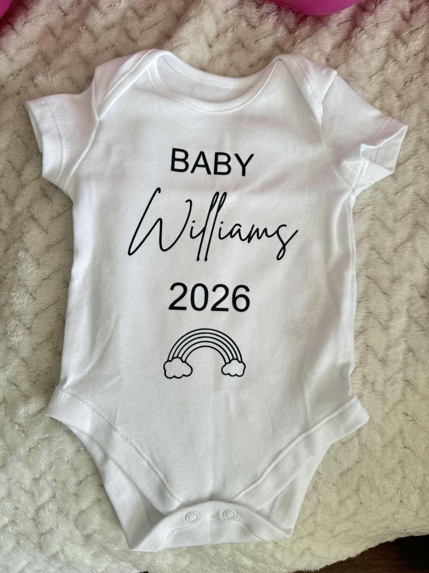Baby announcement vest