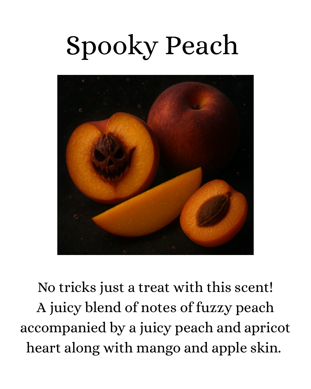 Spooky peach wax melts