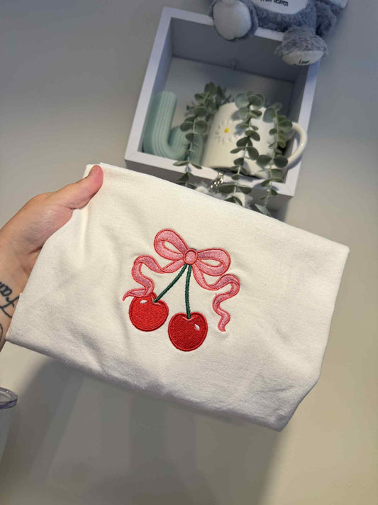 Sweet Cherry embroidered Tee (Short sleeve)